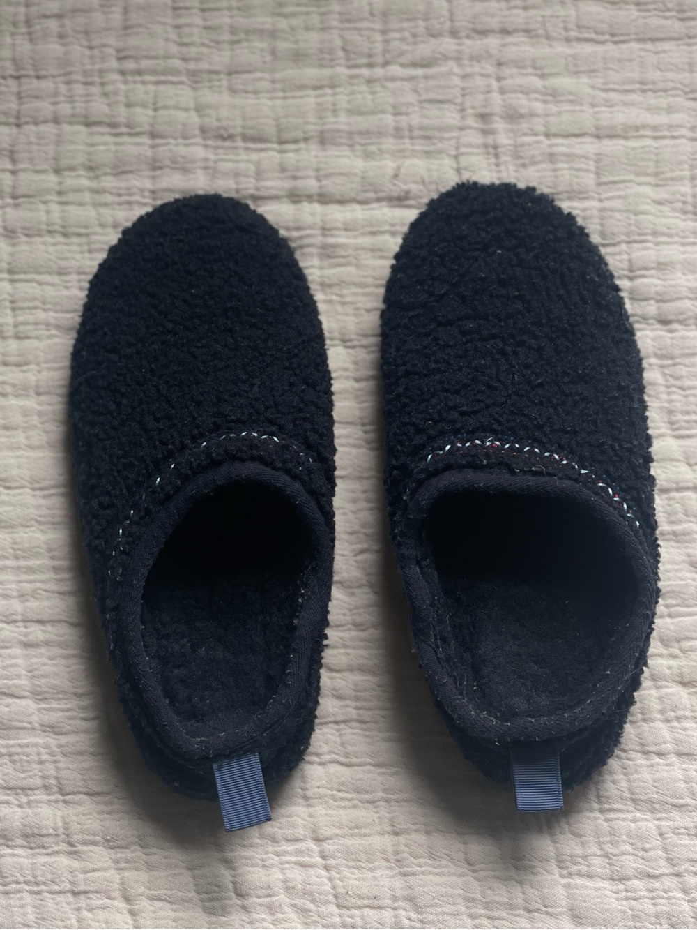 Bombas Sunday Slippers Blue Sherpa House Slippers | Size W 7